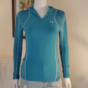 Under Armour Cold Gear Hoodie In Tourquoise Size S